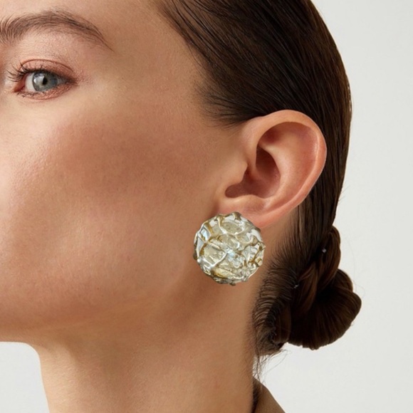 H. WEISZ • Vintage Siyabona Crystal Clear Earrings - Picture 2 of 3